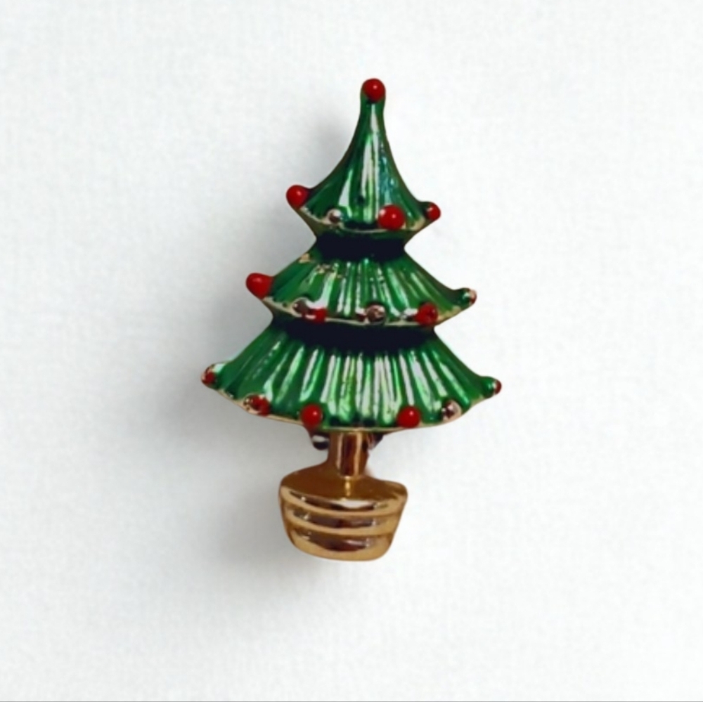 Vintage Christmas Tree Pin